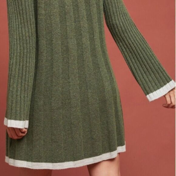 ✨HP✨Anthropologie Arsenau Sweater Moss Dress ✨ - Picture 4 of 9